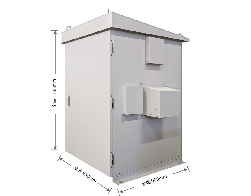 全高 950mm 全長 900mm 全幅 1285mm（突起含まず）